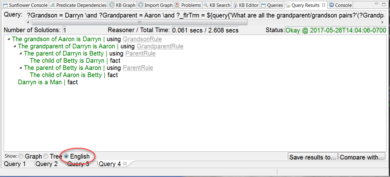 Explanation in **English** for query result **Aaron** and **Darryn**